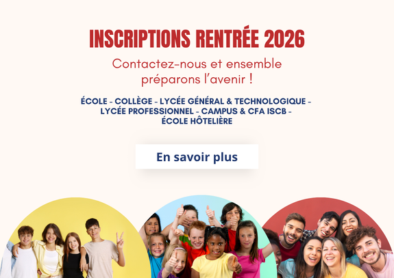 Les inscriptions pour la rentrée 2026 sont ouvertes !